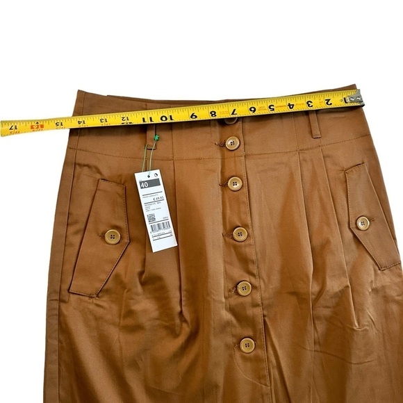 Stile Benetton Women’s Brown Button Down Mini Skirt Size 40 NWT - Picture 8 of 17